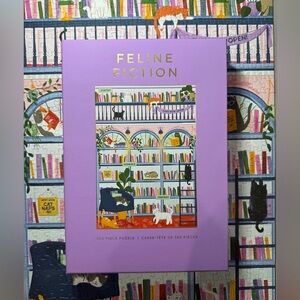 Feline Fiction 500-Piece Puzzle - Purple